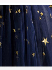 Classic Spaghetti Strap Sparkly A-Line Starry Night Short Prom Dress