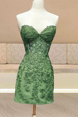 Corset Lace Bodycon Sleeveless Sweetheart Purple Homecoming Dress