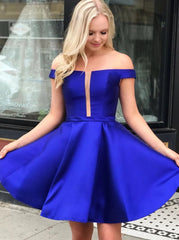 Royal Blue Short Prom Dresses, Simple Short Homecoming Dress