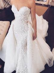 2-In-1 Sweetheart Mermaid Wedding Dress with Detachable Train