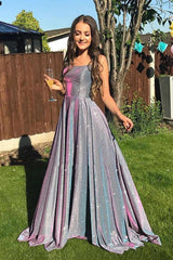 Sparkly Long Strapless Prom Dresses, Backless Evening Party Dress