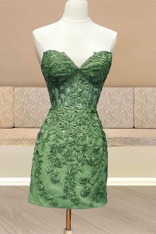 Corset Lace Bodycon Sleeveless Sweetheart Purple Homecoming Dress