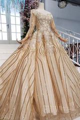 Ball Gown Quinceanera Dress with Sequins and Vintage Appliques