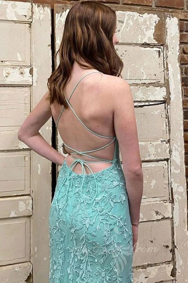 Pink Tulle Mermaid Prom Dresses Appliques Backless Evening Dresses