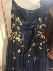 Classic Spaghetti Strap Sparkly A-Line Starry Night Short Prom Dress