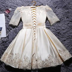 Off-Shoulder Short Prom Dresses, Homecoming Dress with Sleeves
