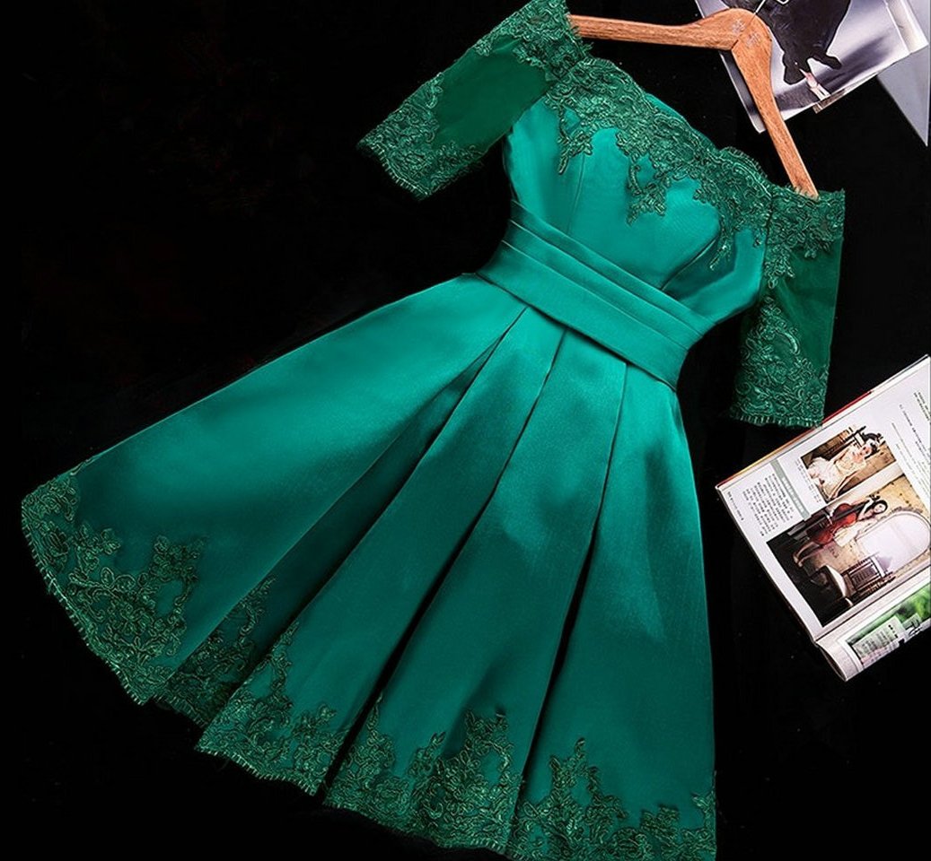 Off-Shoulder Short Prom Dresses, Homecoming Dress with Sleeves
